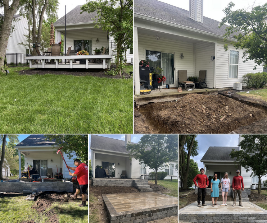 Backyard transformation Fishers, Indiana